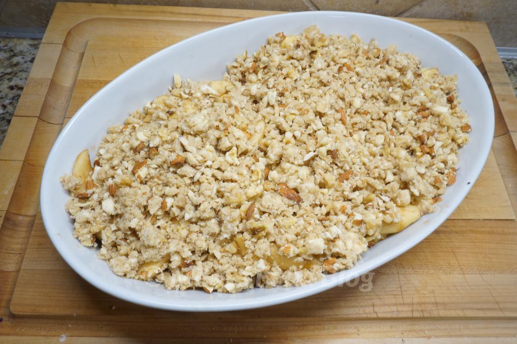 apples topped with crisp mixture