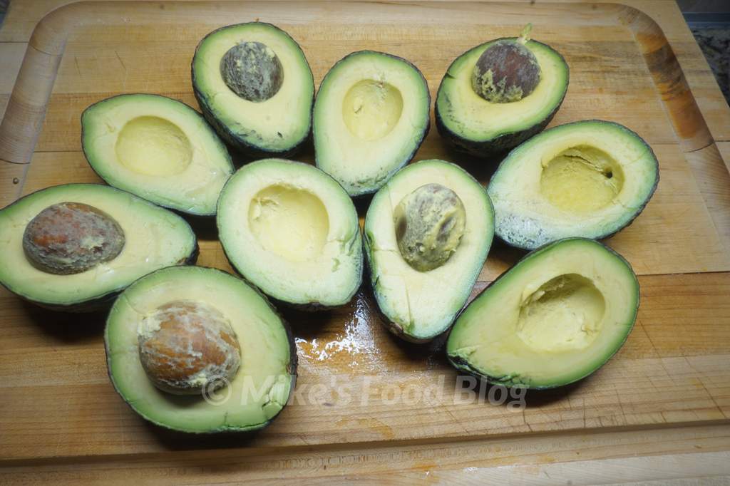 halve avocados