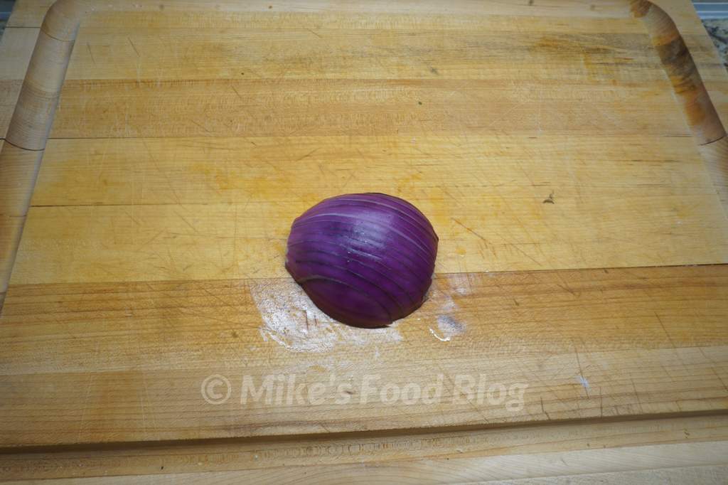 slice red onion