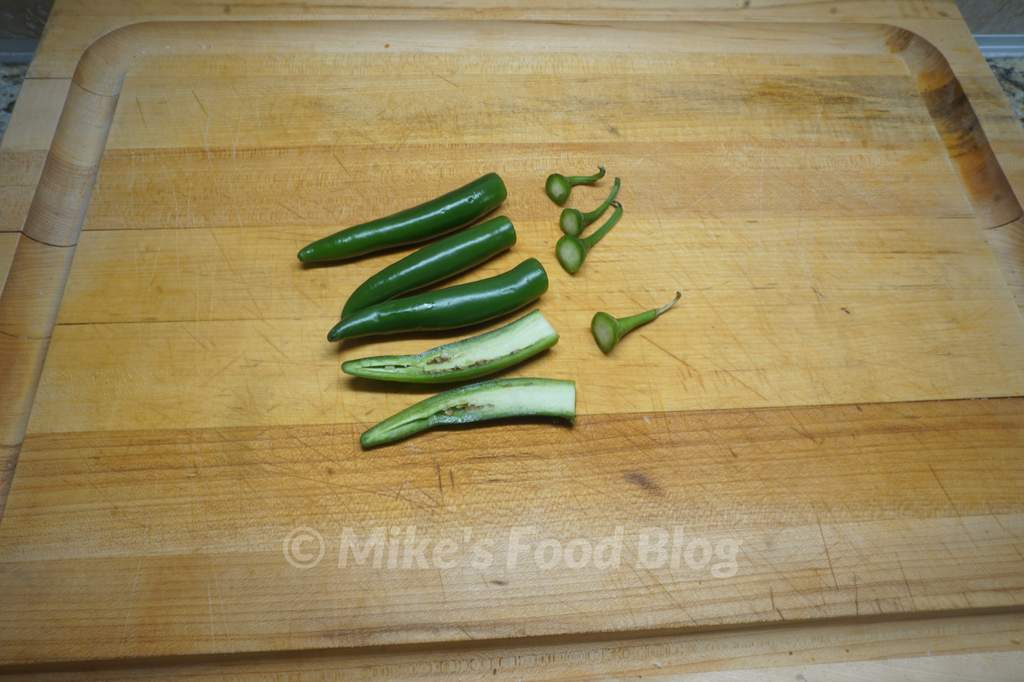 slice serrano peppers